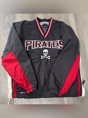 Vintage Holloway Pirates Pullover Windbreaker Jacket Size Small 90s Y2K Teamwear